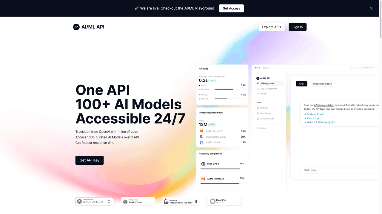 AI/ML API website
