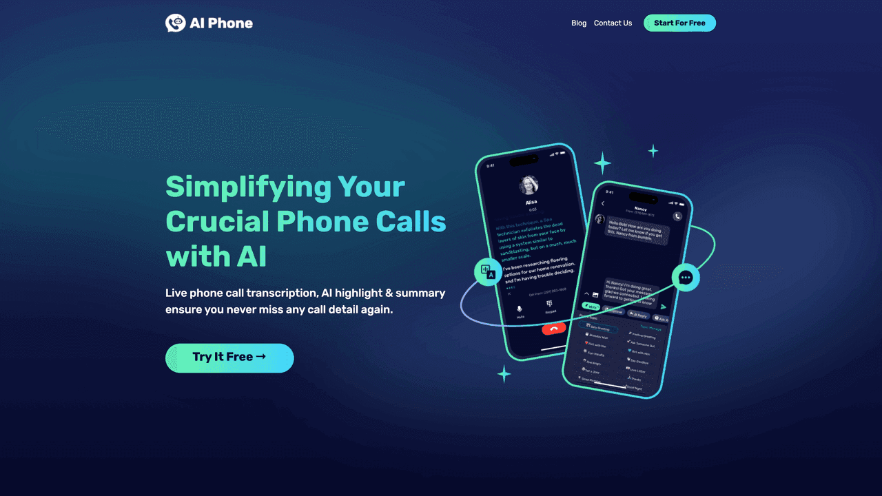 AI Phone website