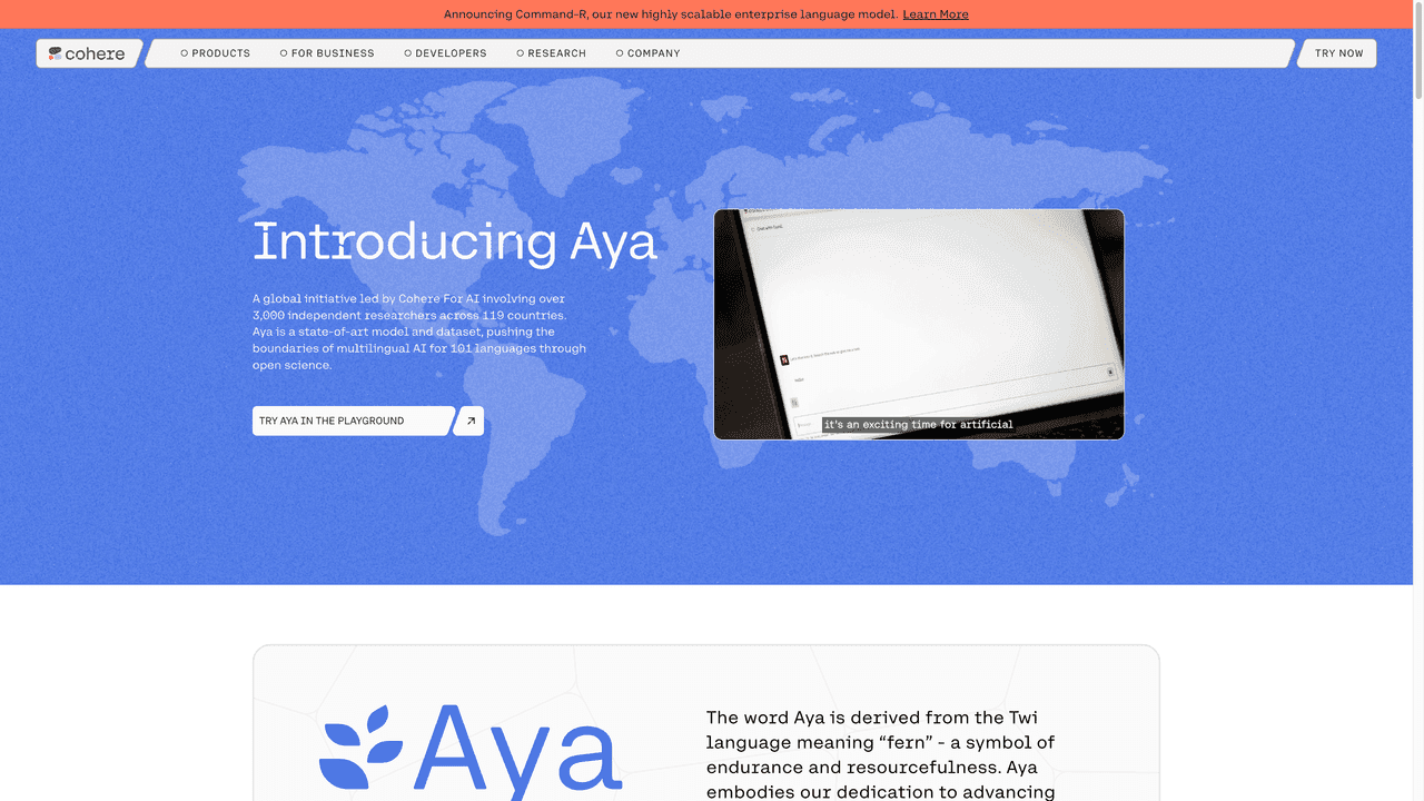 Aya website