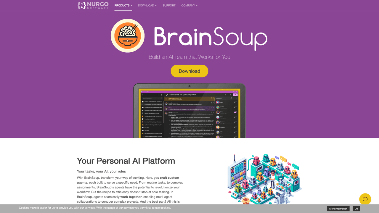 BrainSoup website