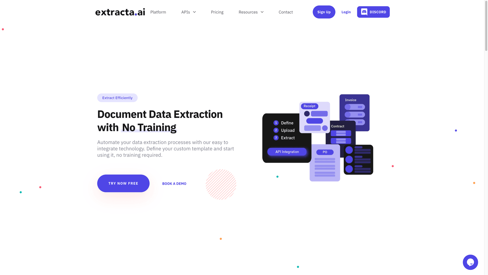 Extracta.ai website