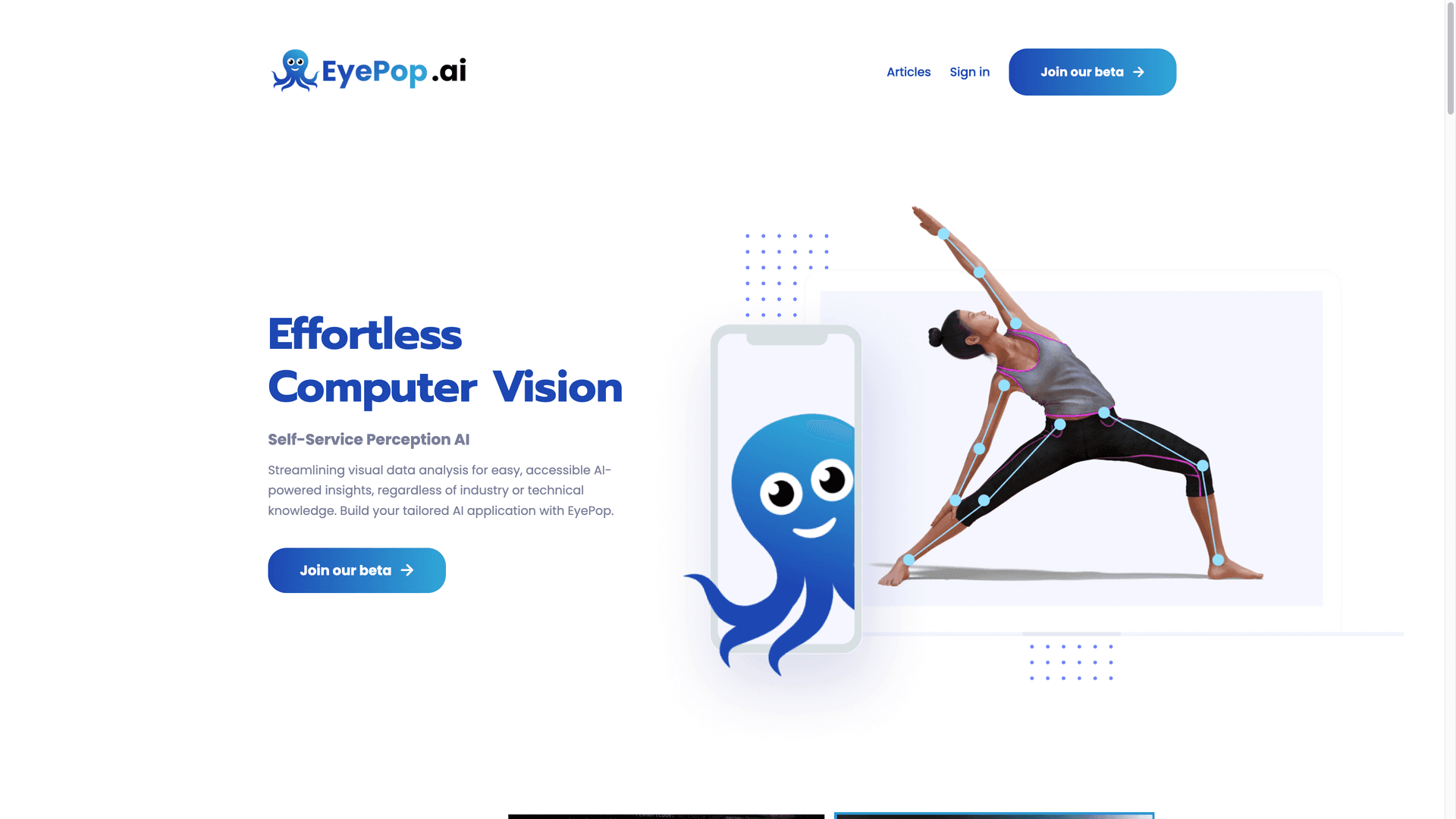 EyePop.ai website