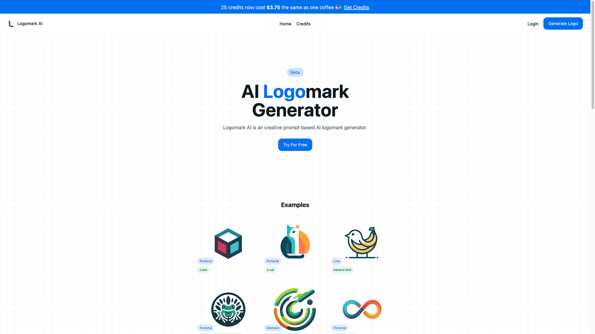 Logomark AI website