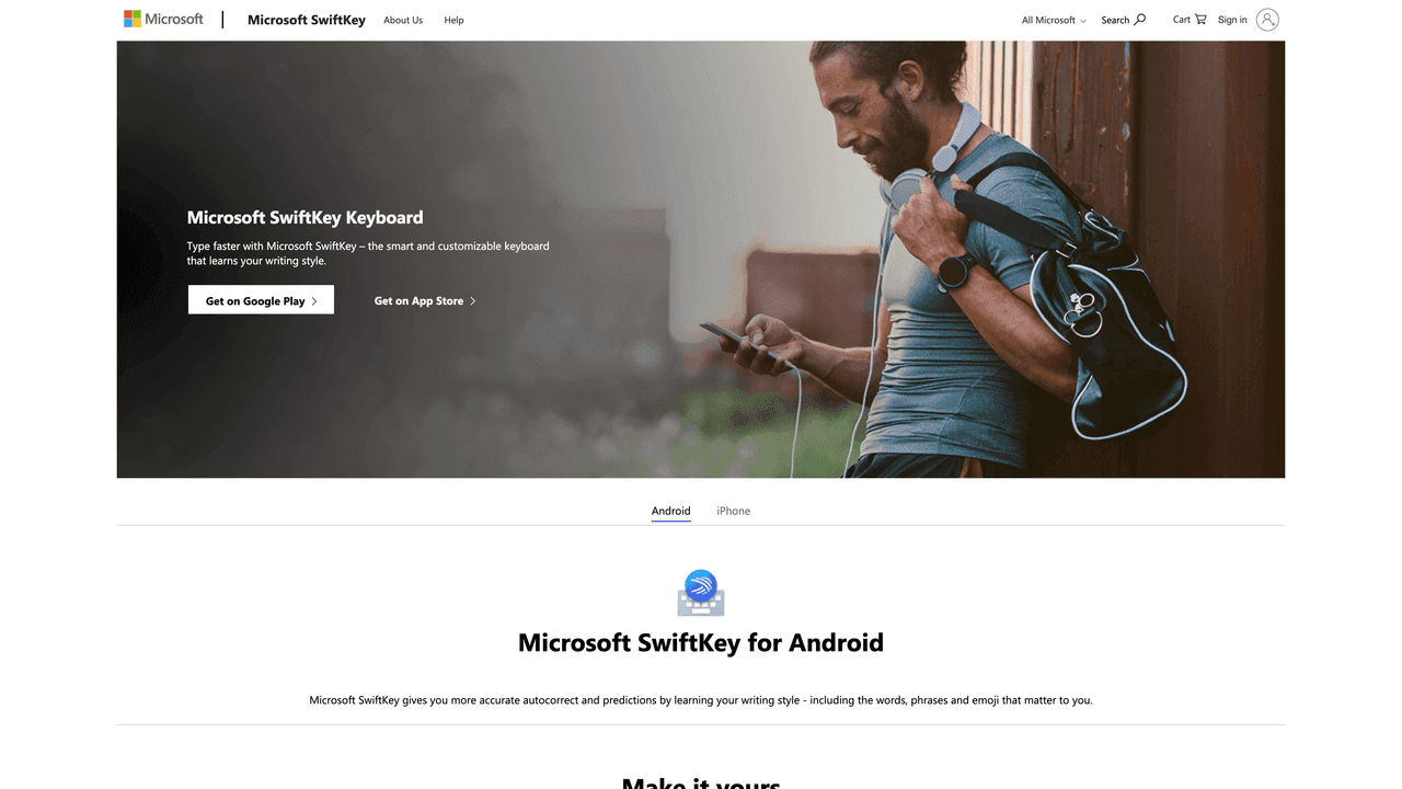 Microsoft SwiftKey website