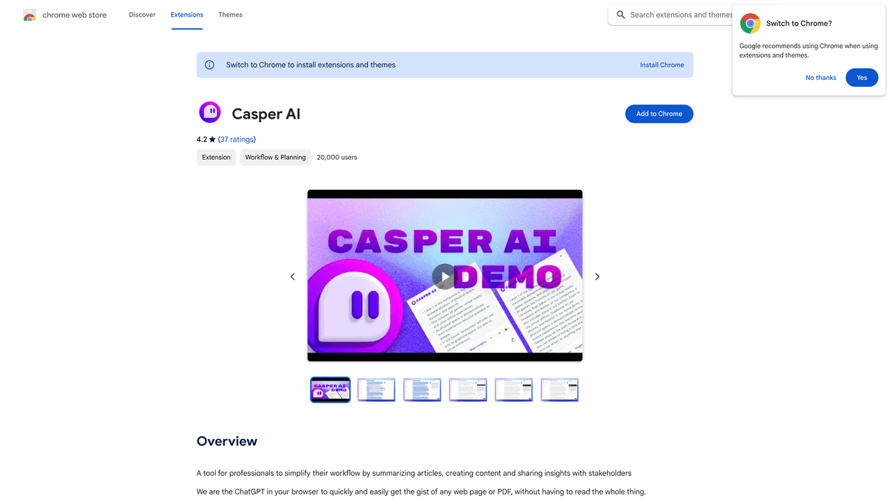 Casper AI website