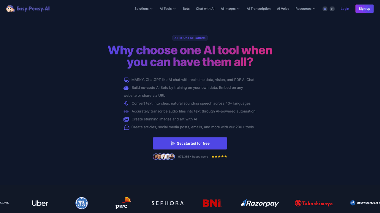 Easy-Peasy.AI website