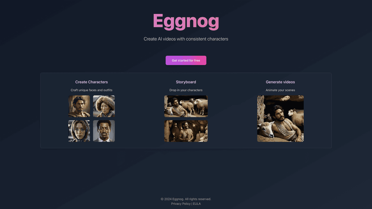 Eggnog website