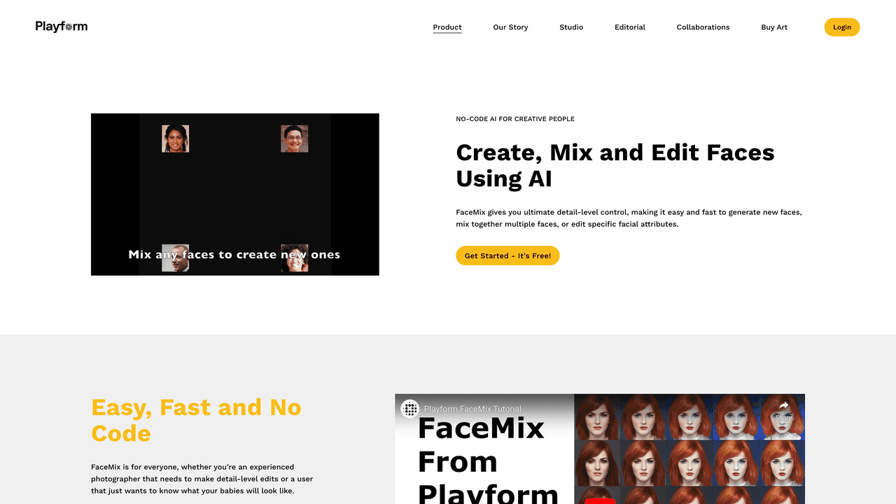 Face Mix website