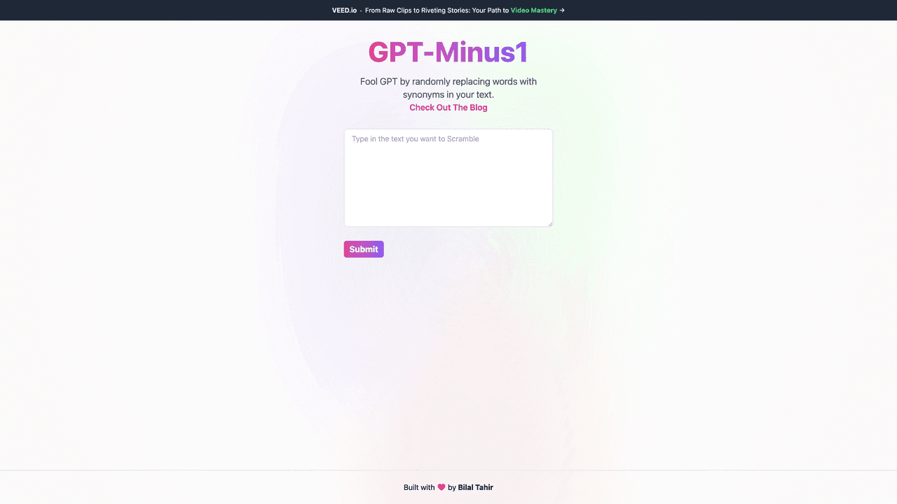 GPT-Minus1 website