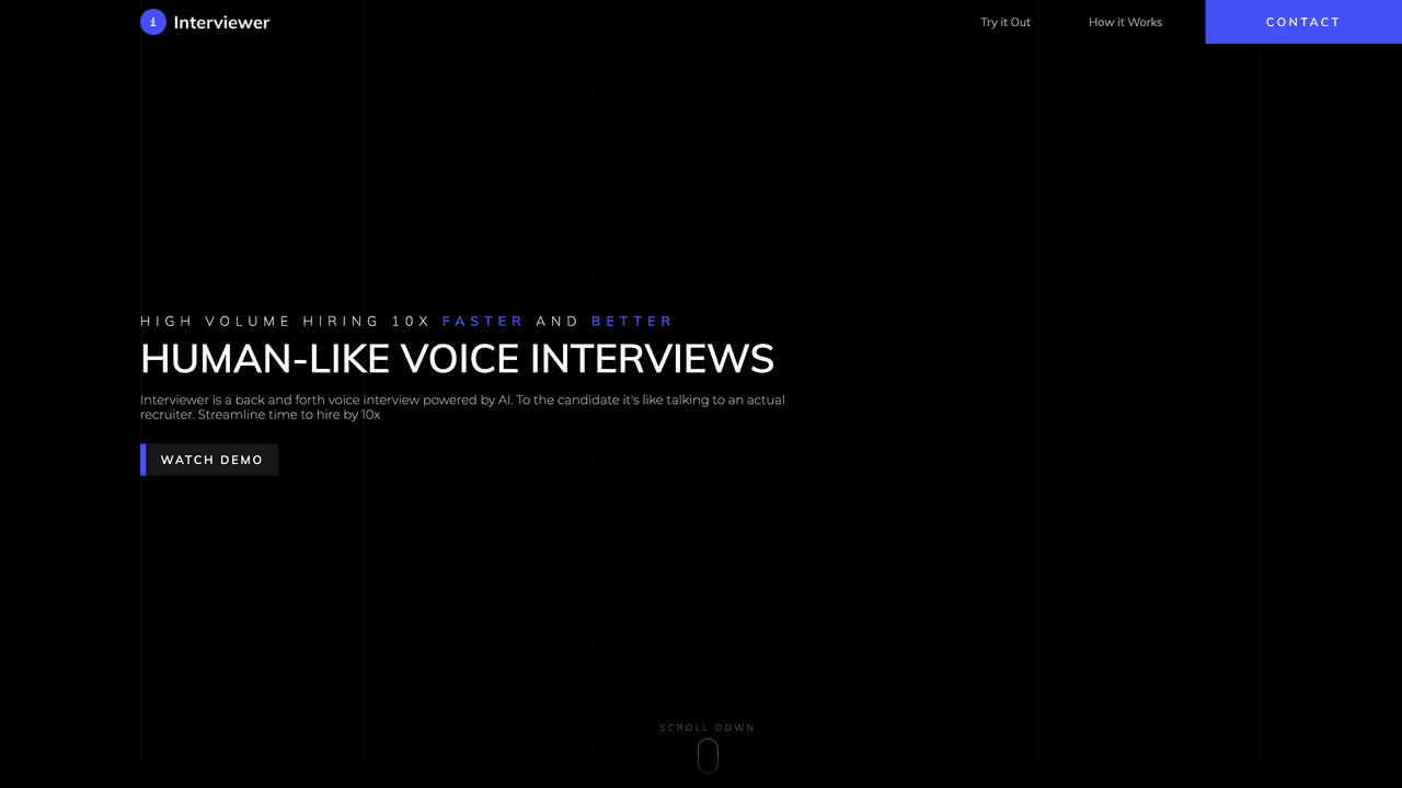 Interviewer.ai website