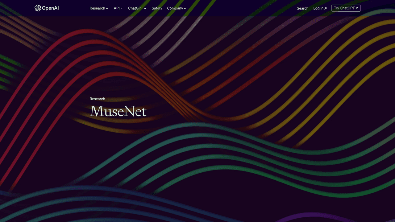 Musenet (OpenAI) website