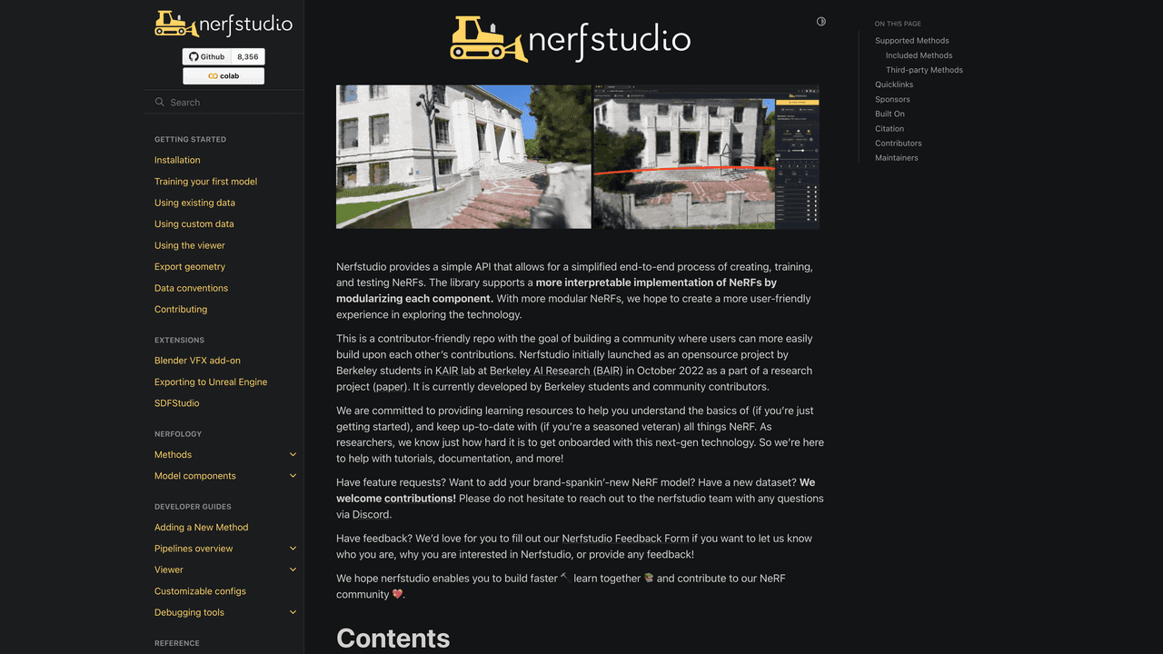 nerfstudio website