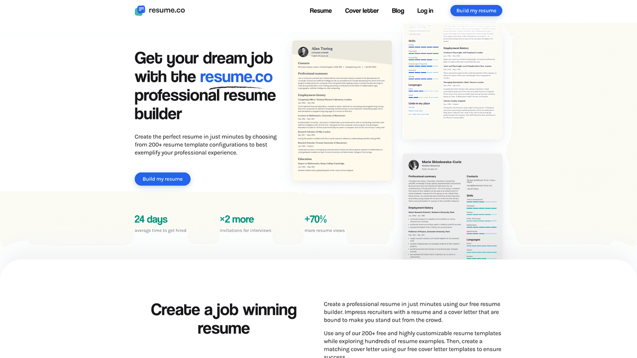 Resume.co website