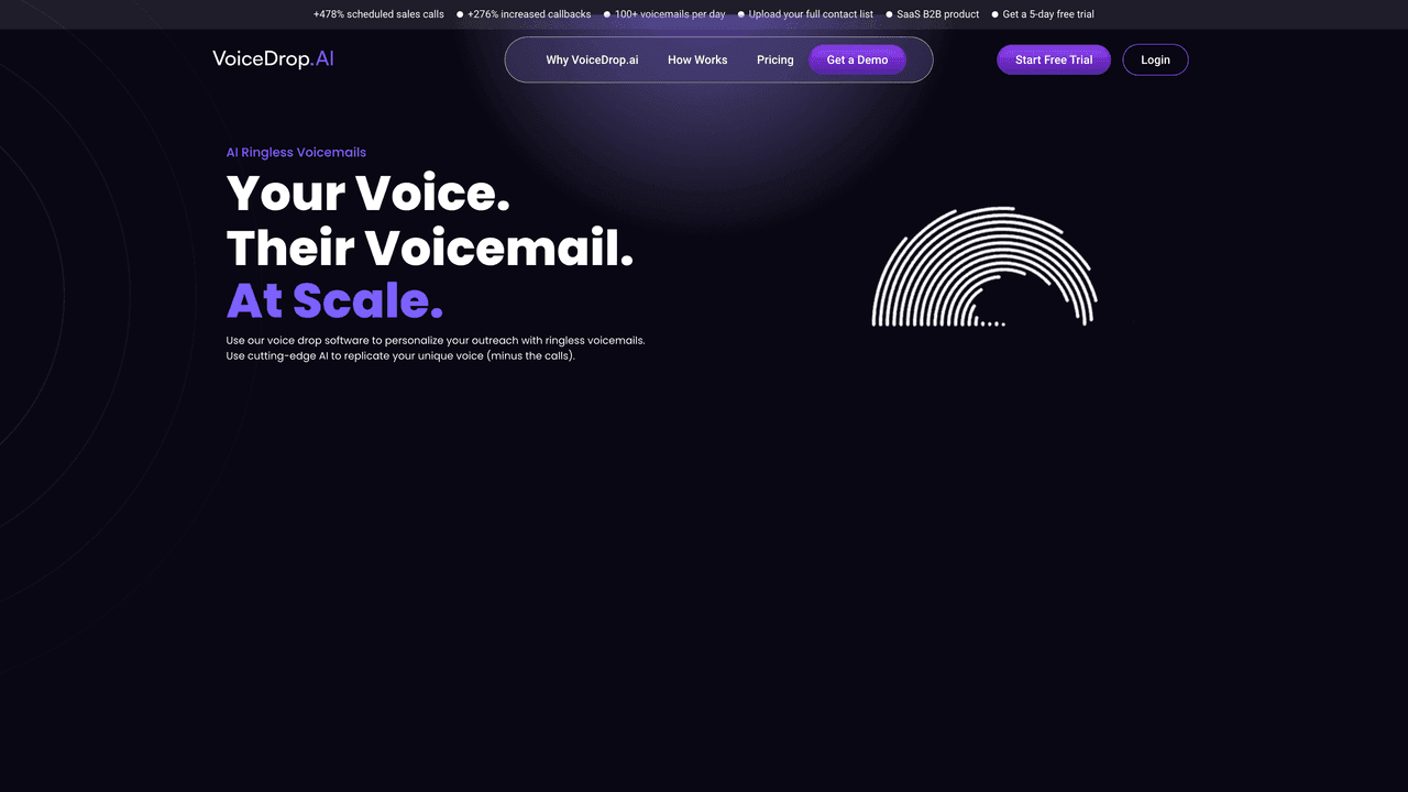 VoiceDrop.ai website