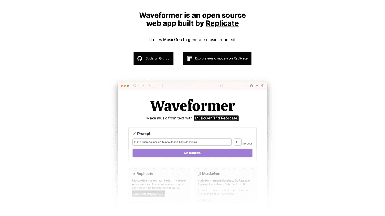 Waveformer website