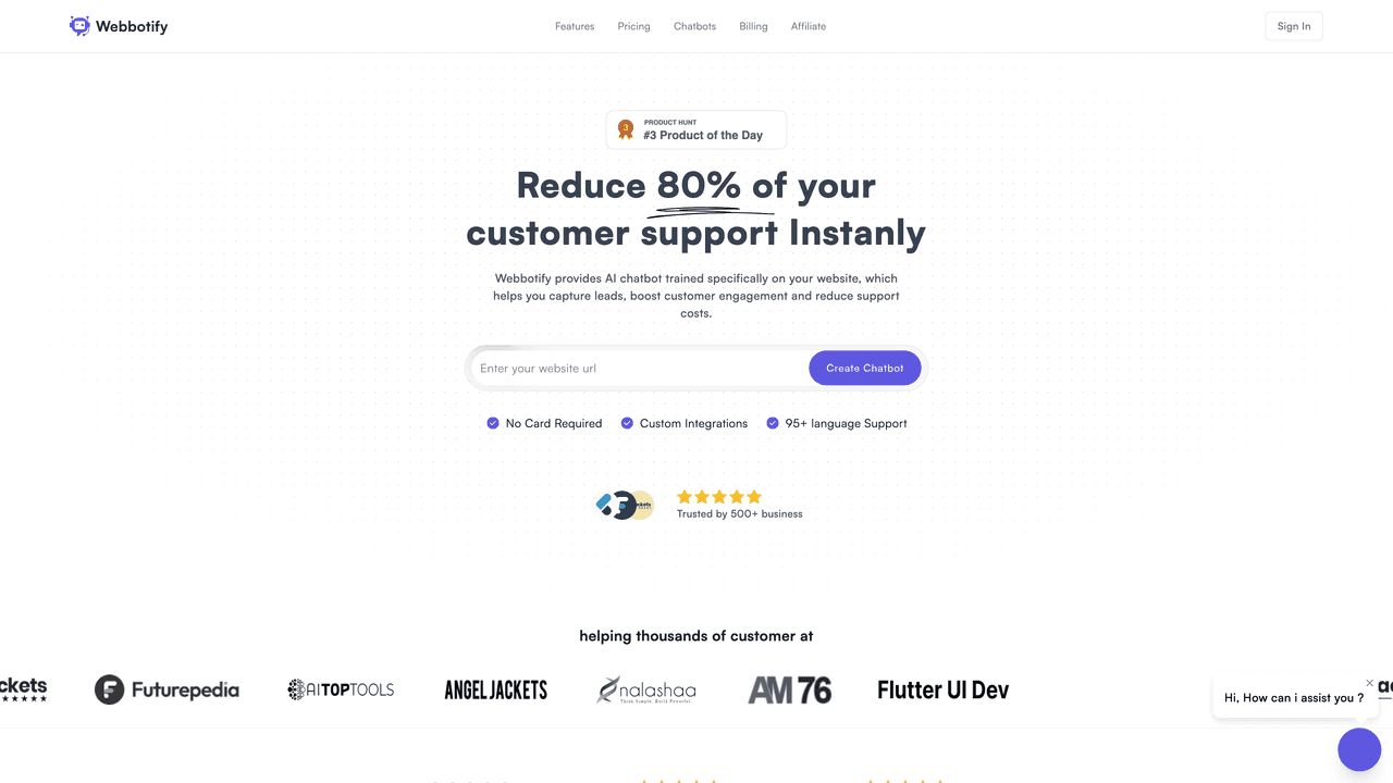 Webbotify website