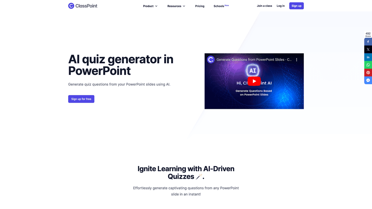 ClassPoint AI website