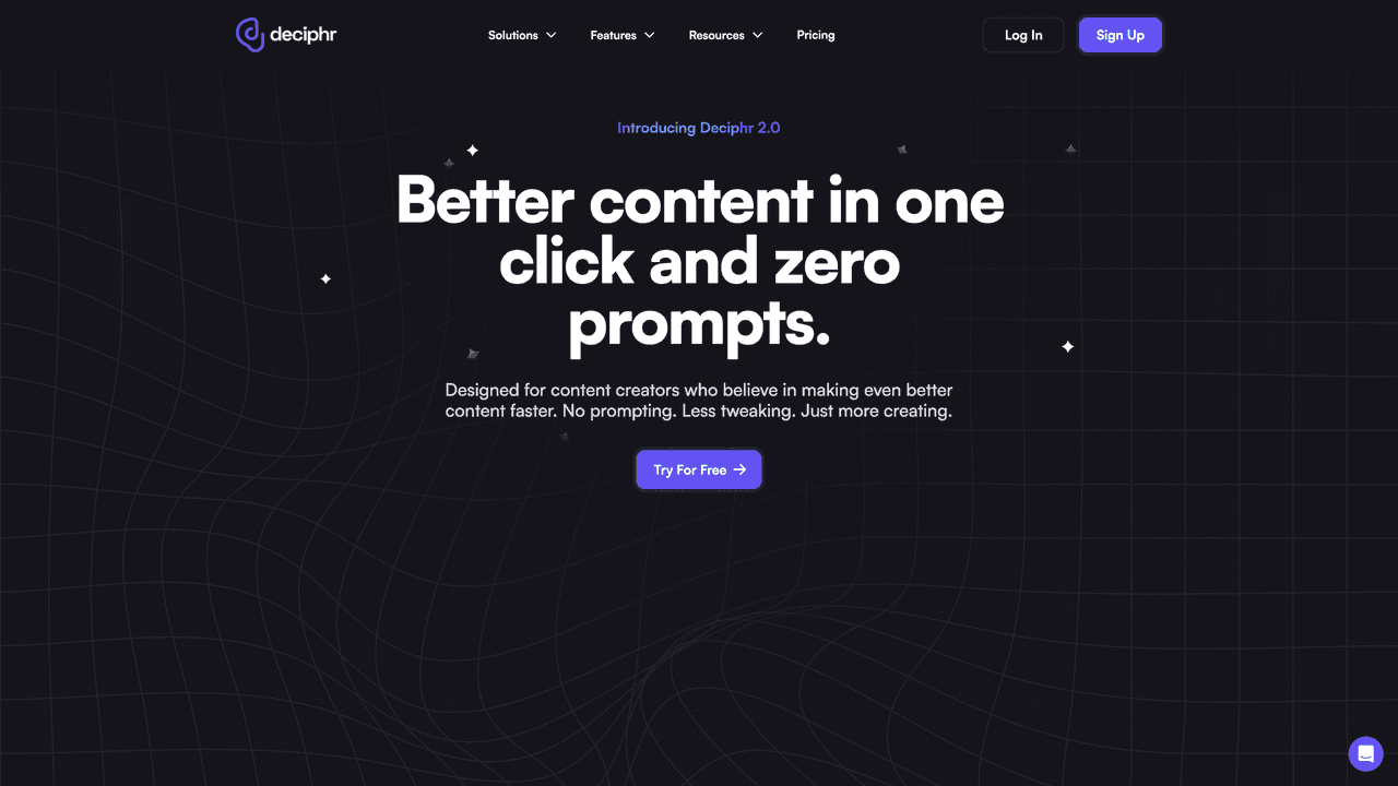 Deciphr AI website