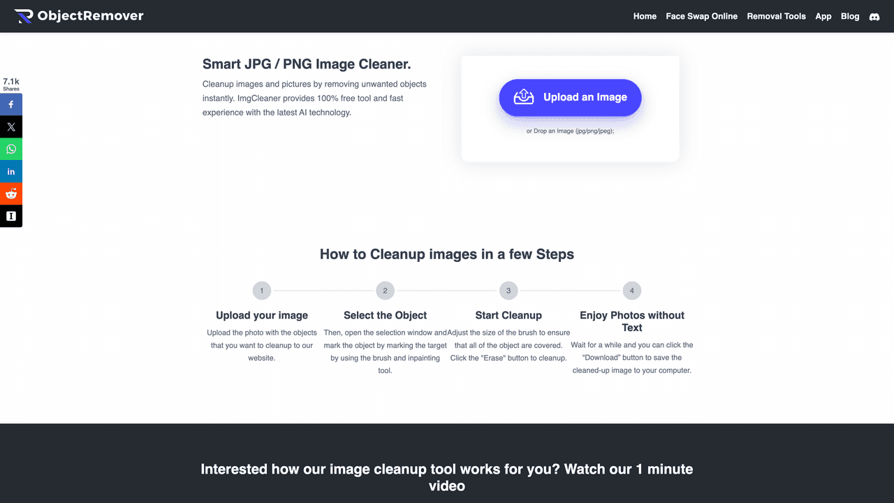 Image Cleaner website