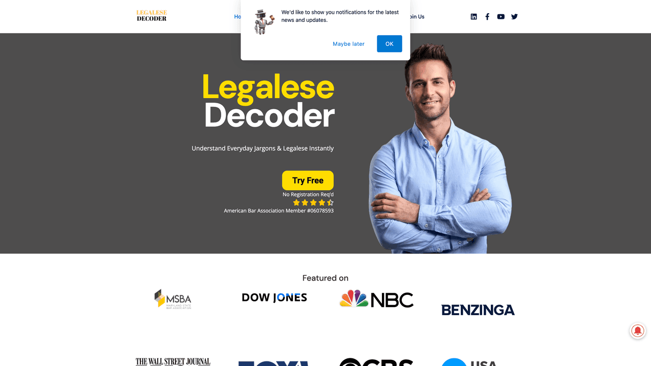 Legalese Decoder website