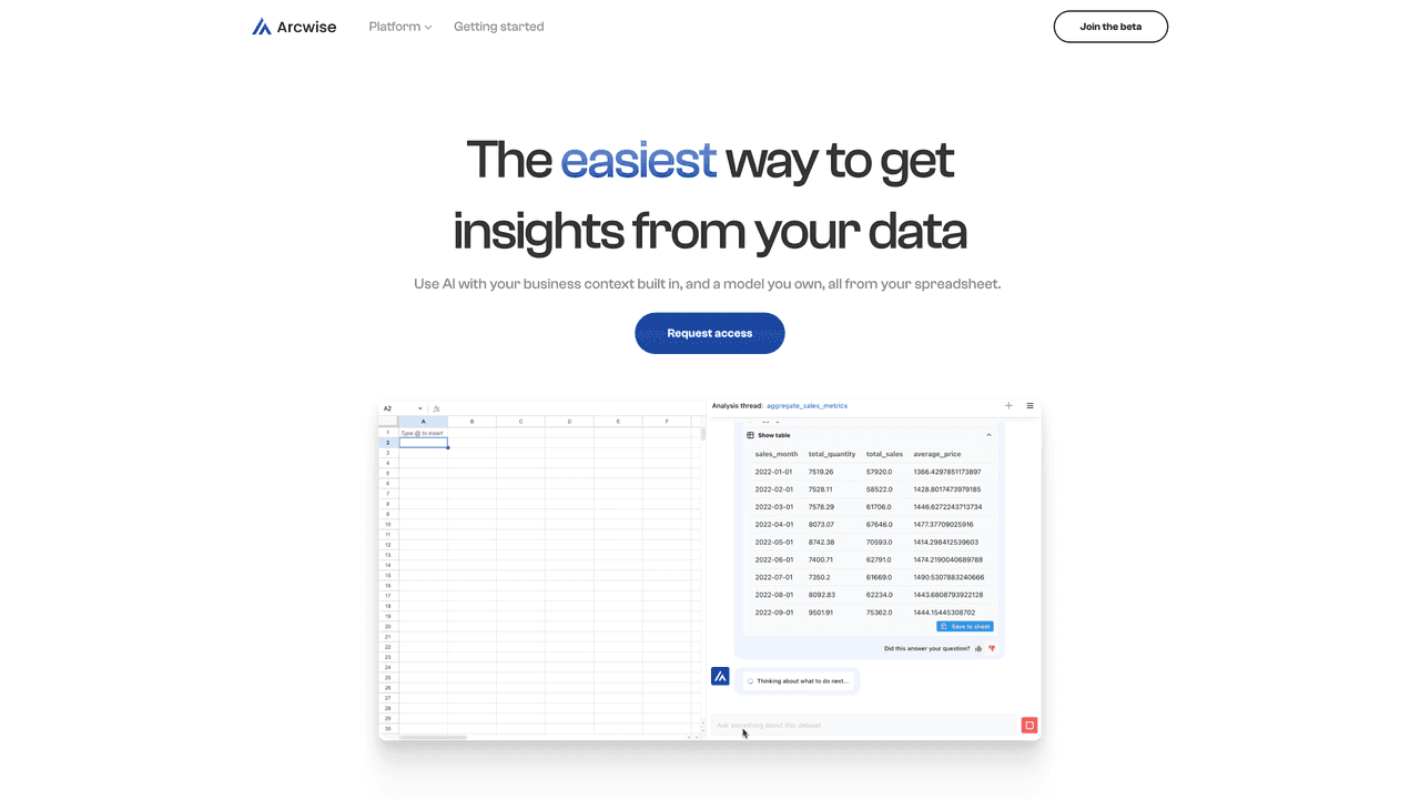 Arcwise AI website