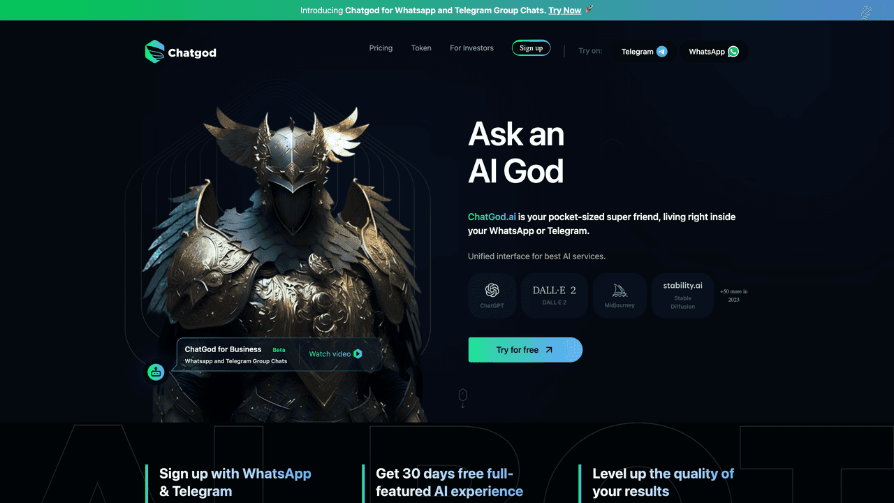 ChatGod website