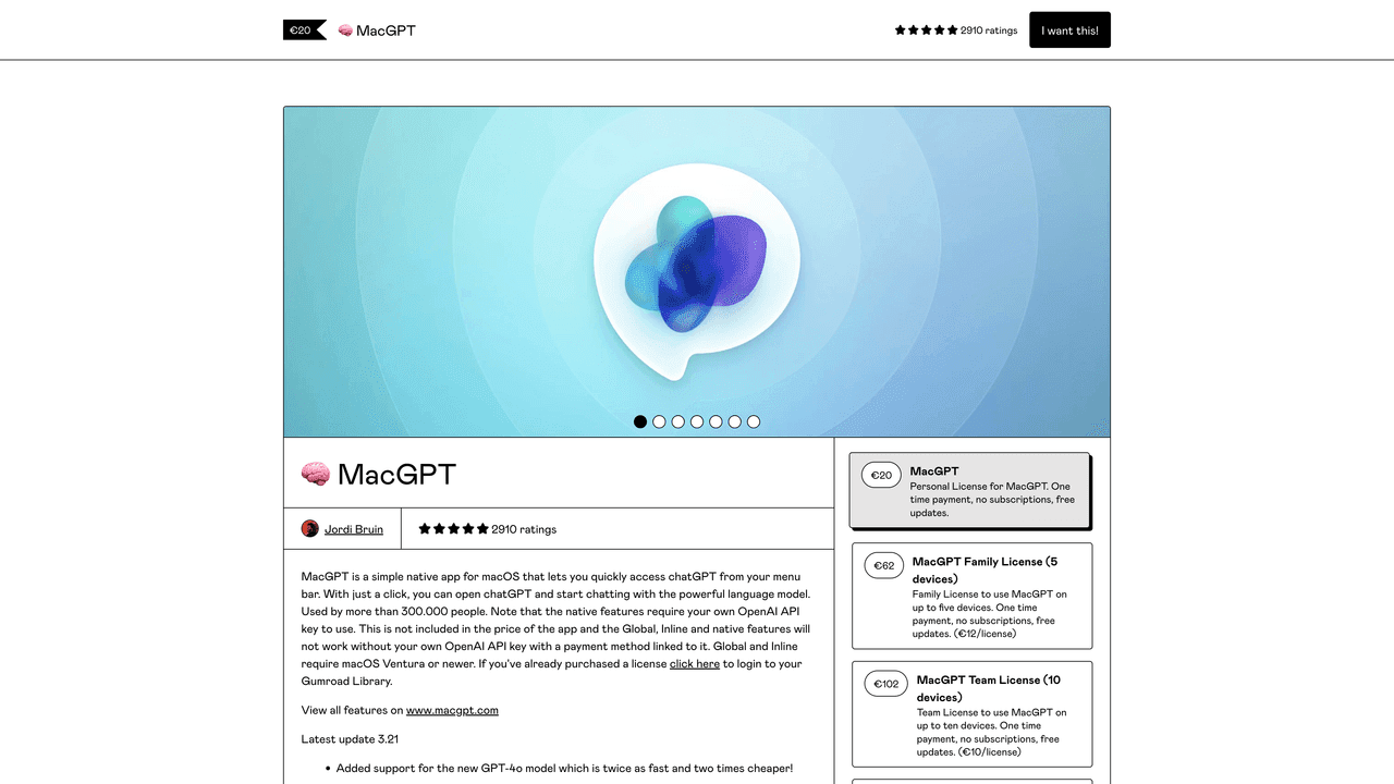 MacGPT website