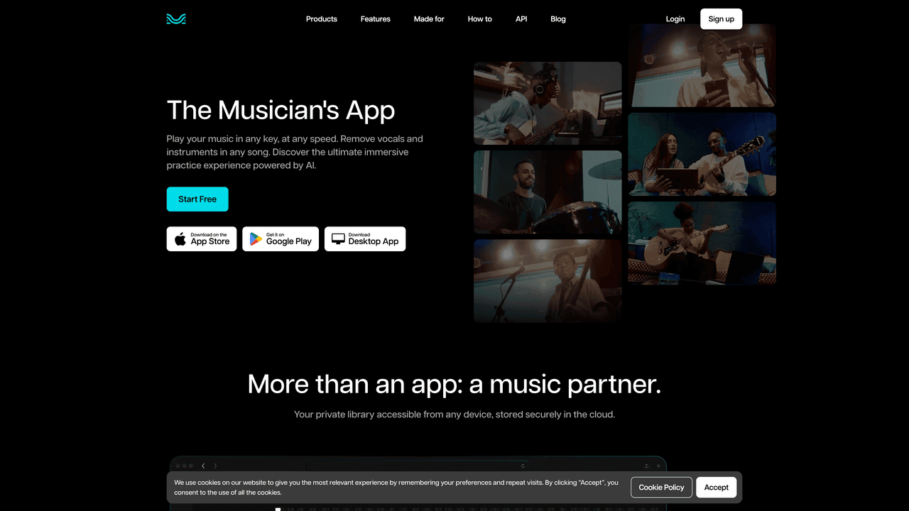 Moises App website