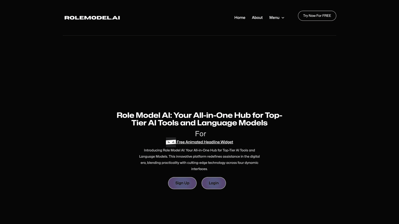 Role Model AI website