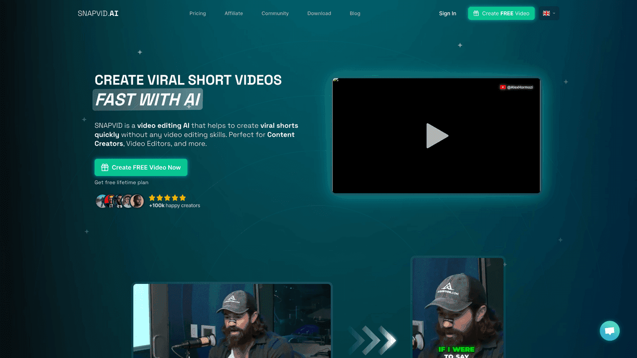 SNAPVID website