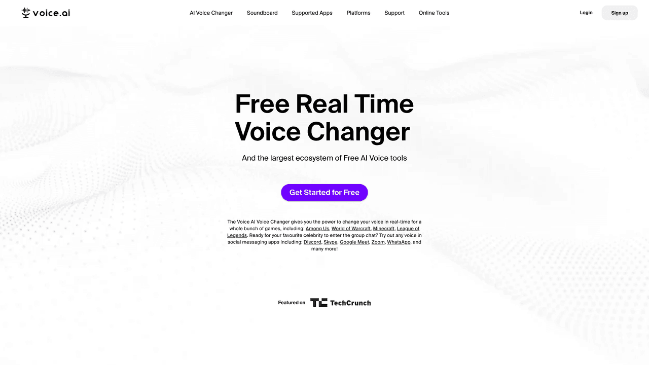 Voice.ai website