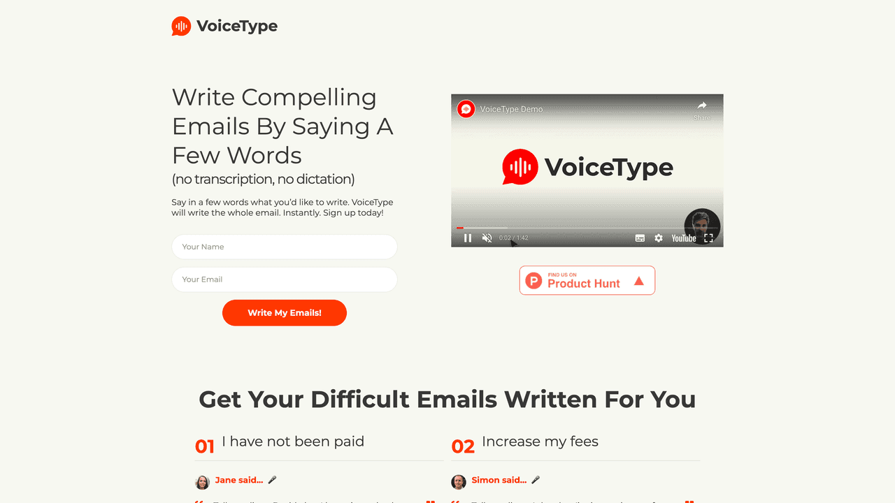 VoiceType website
