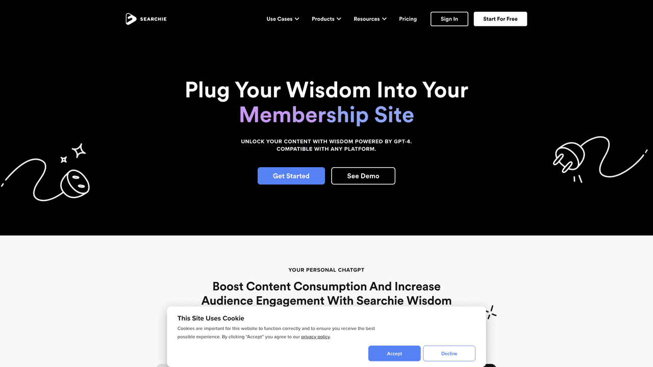 WisdomAI website