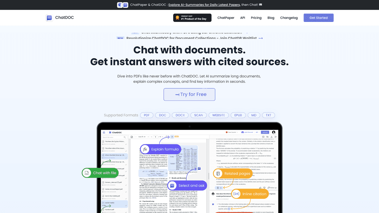 ChatDOC website