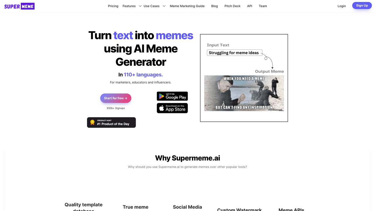 Supermeme.ai website